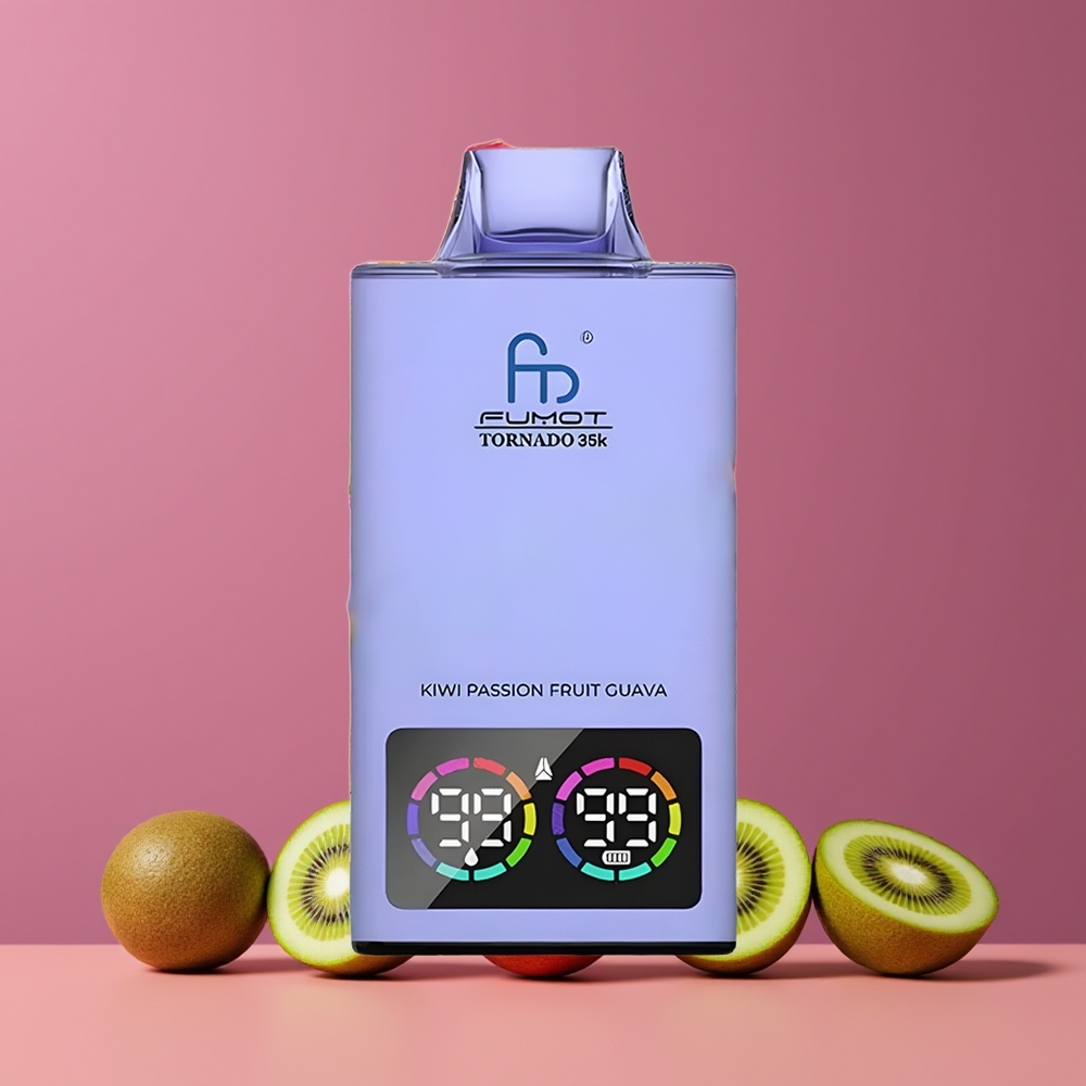 Kiwi Fruit de la Passion Goyave Fumot Tornado 35000 Puffs Belgique Grossiste 15ml USB-C