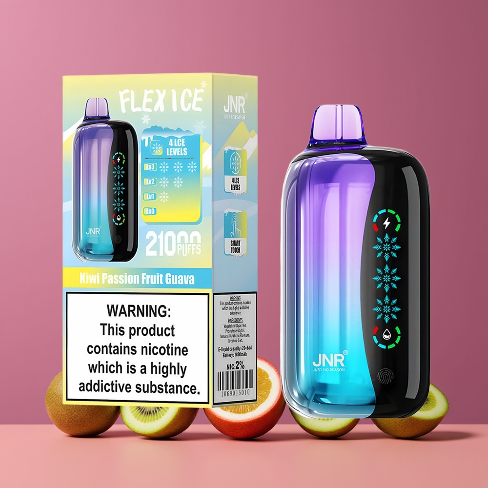 Kiwi Fruit de la Passion Goyave JNR Flex Ice 21000 Puffs Belgique Grossiste 26ml 5