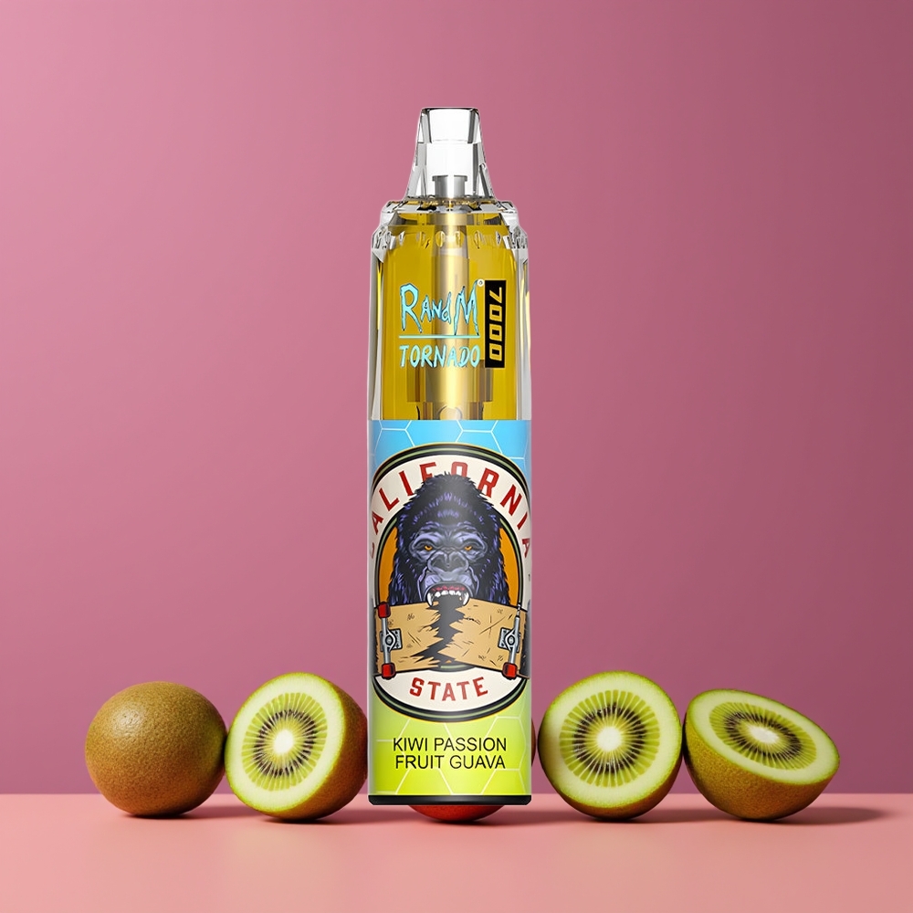 Kiwi Fruit de la Passion Goyave RandM Fumot Tornado 7000 Puffs 14ML Belgique Grossiste Mesh Coil