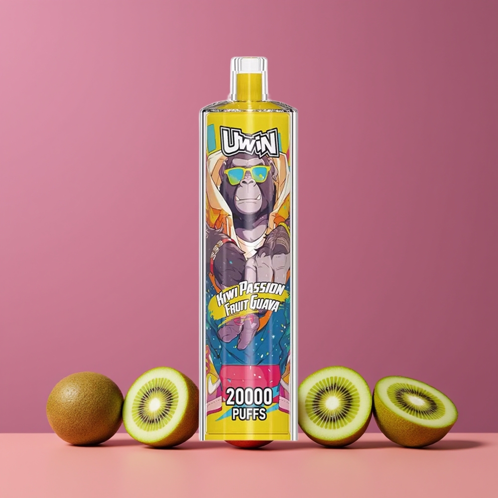 Kiwi Fruit de la Passion Goyave Uwin Shisha Crystal 20000 Puffs 22ml Belgique Grossiste Mesh Coil
