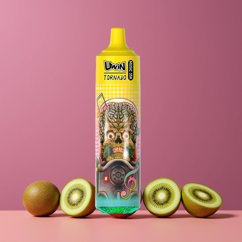 Kiwi Fruit de la Passion Goyave Uwin Tornado 35K Music Belgique Grossiste Rechargeable Mesh Coil