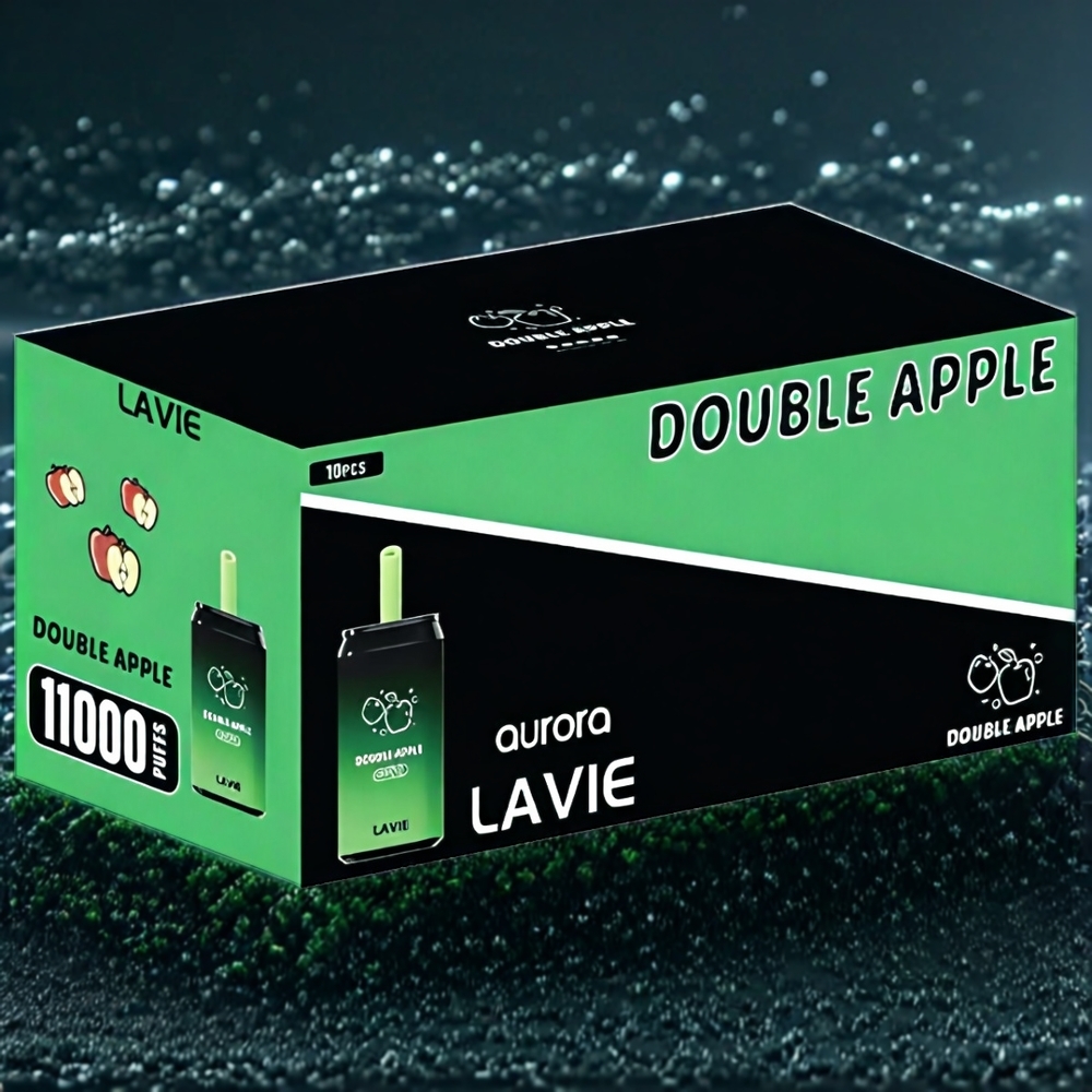 LAVIE Aurora Belgique Grossiste 11000 Puffs Double Pomme 22ML 650mAh Type C