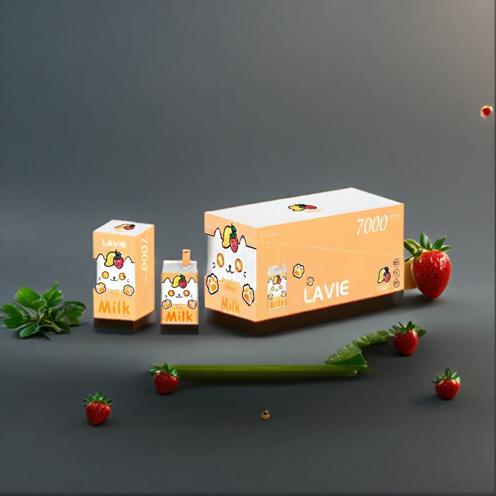LAVIE Lait 7000 Puffs Belgique Grossiste 16ML 5 Fraise Mangue