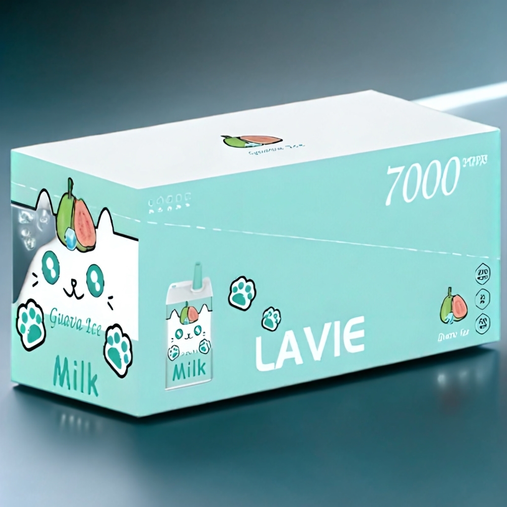LAVIE Milk Belgique Grossiste 7000 Puffs Vape Glace Goyave avec 16ML et 5 Nicotine