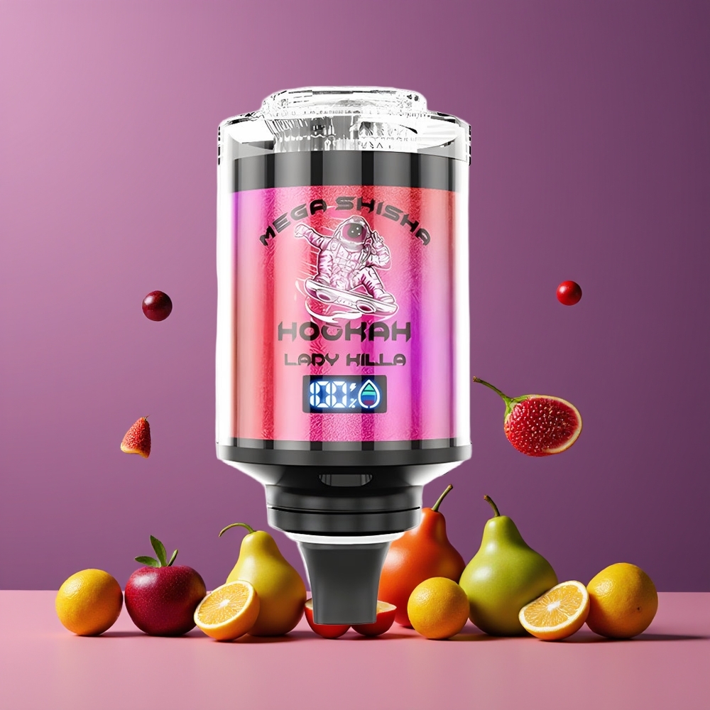 Lady Killa JNR Mega Shisha Hookah 100K Compatibilité Bureau 2200mAh Belgique Grossiste 2 Nicotine