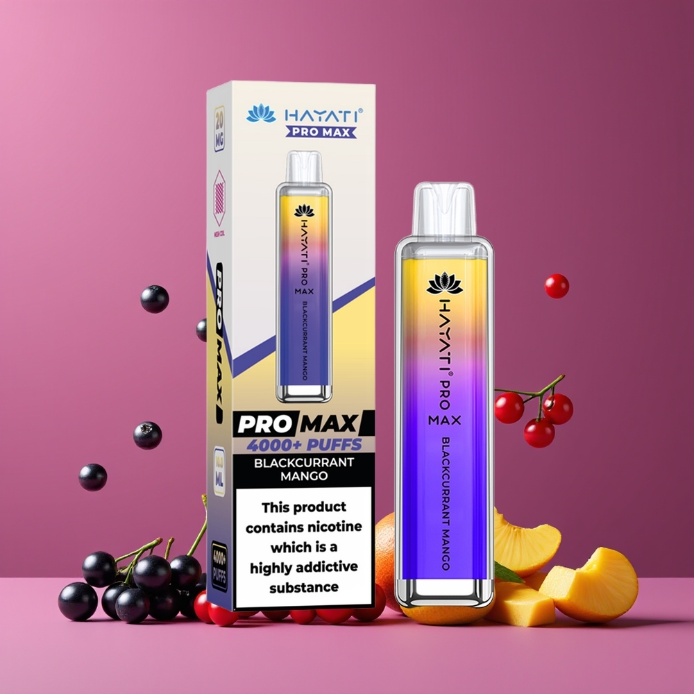 Mangue Cassis Hayati Pro Max 4000 Puffs Belgique Grossiste Rechargeable 1400mAh