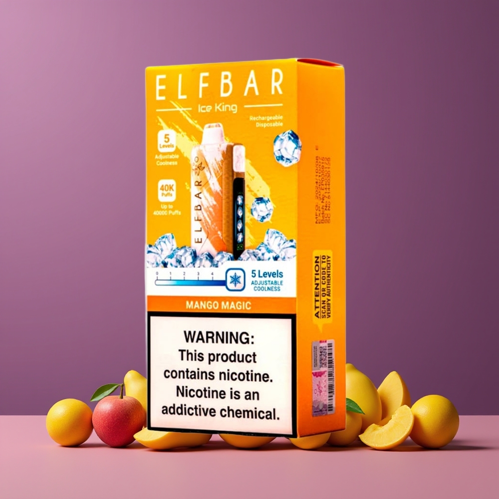 Mangue Magique ELF BAR Ice King 40000 Puffs Belgique Grossiste 20ml 5 Nicotine
