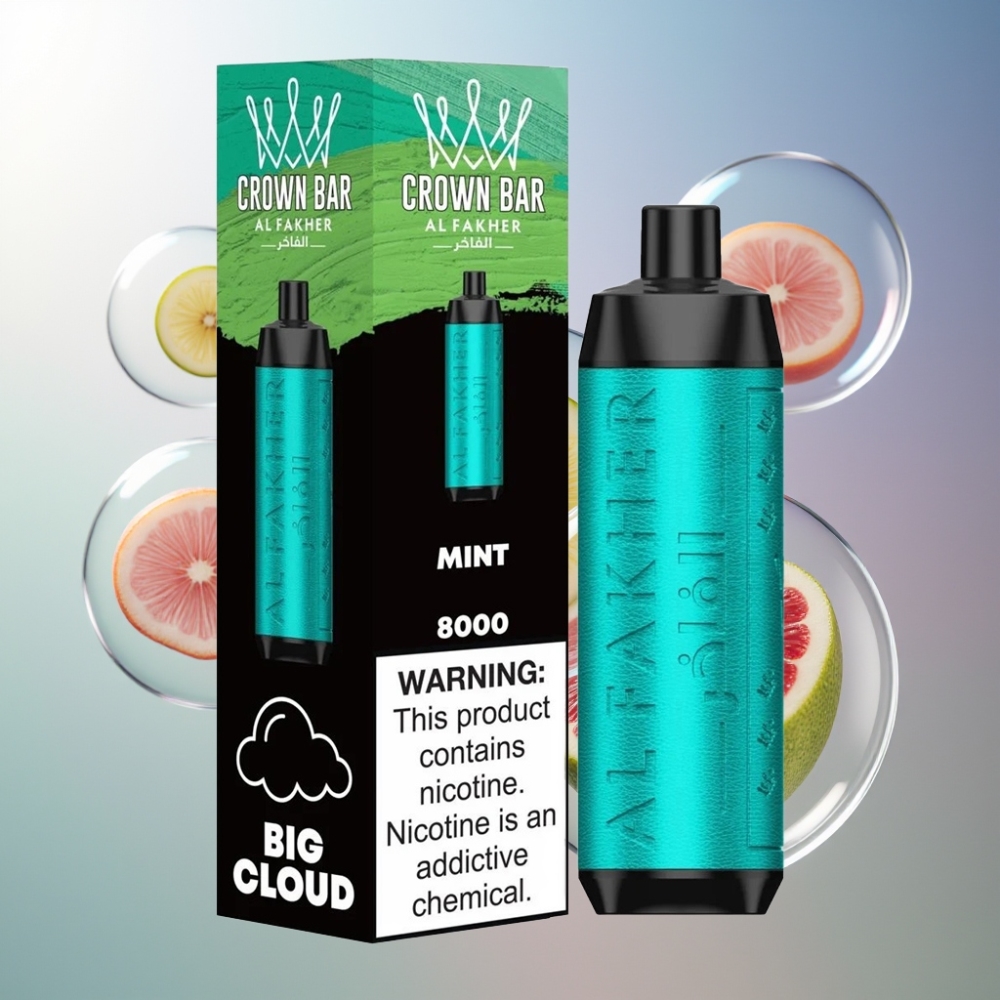Menthe Al Fakher Crown Bar 8000 Puffs Belgique Grossiste 18ml 600mAh