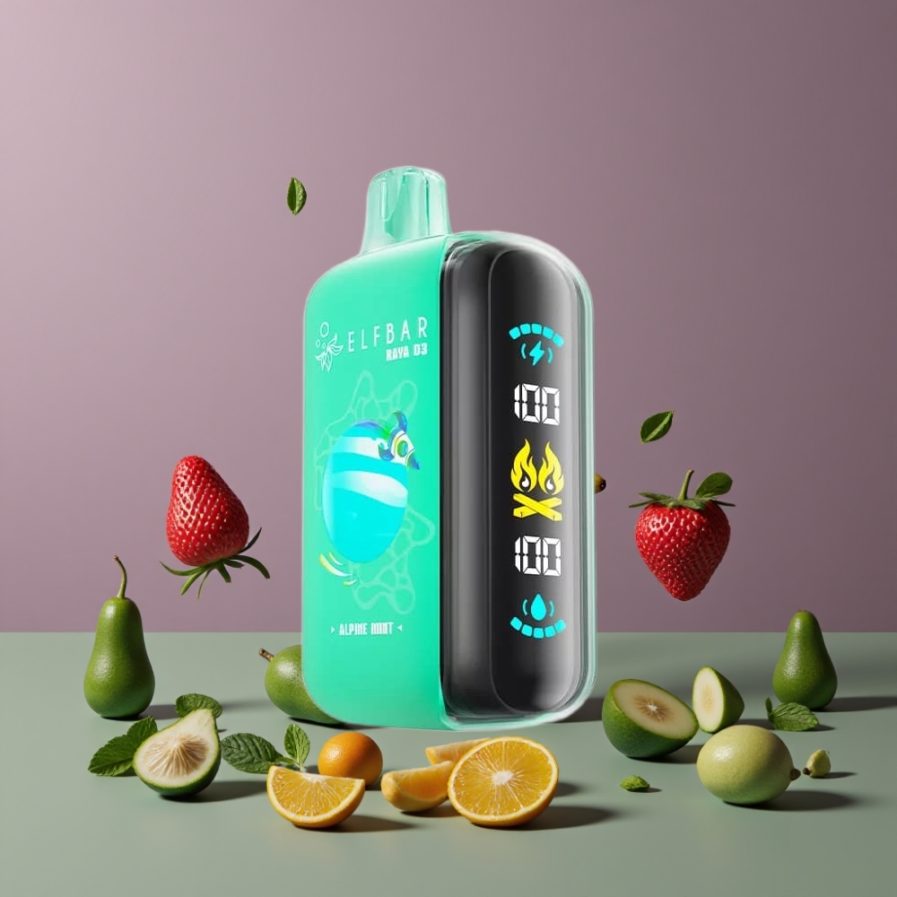Menthe Alpine ELF BAR RAYA D3 25000 Puffs Belgique Grossiste 23ml 5