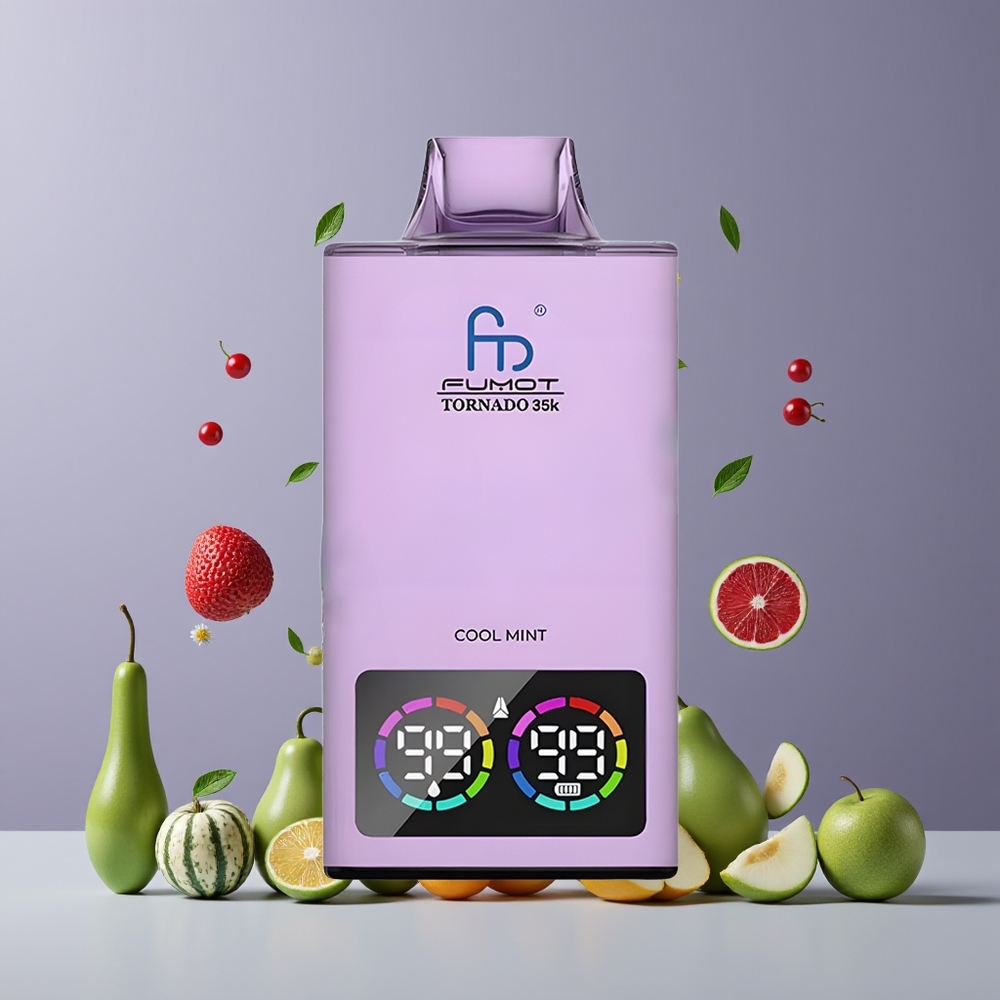 Menthe Fraîche Fumot Tornado 35000 Puffs Belgique Grossiste 15ml E-juice 700 MAH Battery