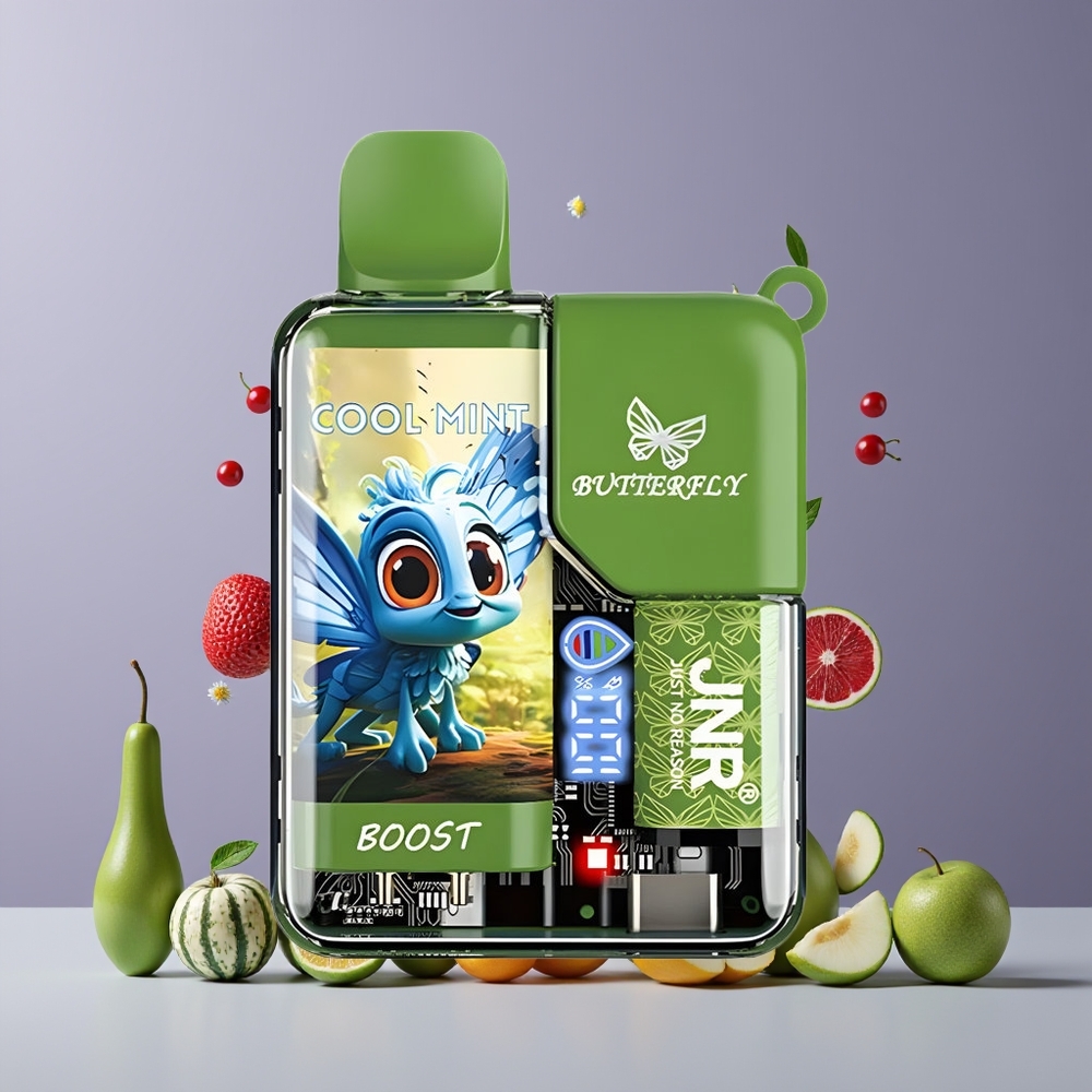 Menthe Fraîche JNR Butterfly 8500 Puffs Belgique Grossiste 1200mAh 15ml