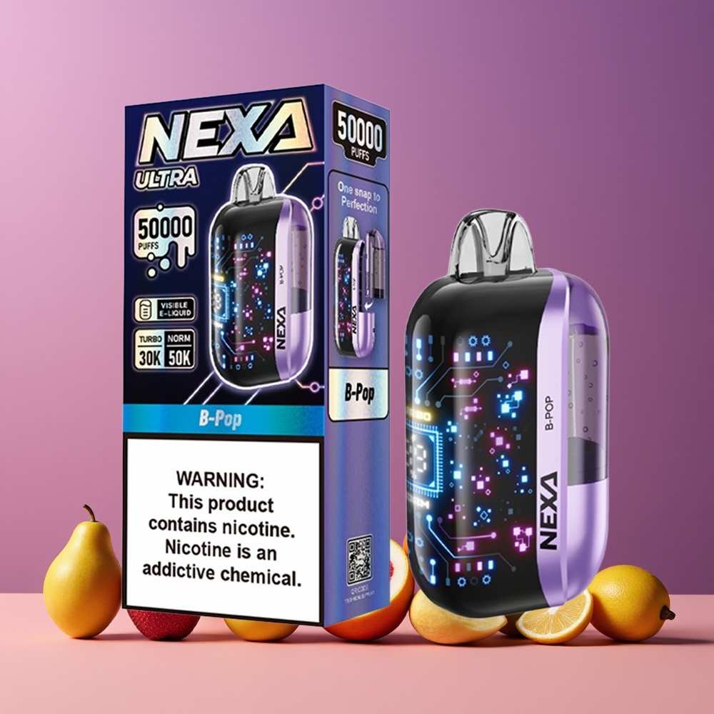 Menthe Fraîche NEXA Ultra 50000 Puffs B-Pop Belgique Grossiste 20ml 800mAh