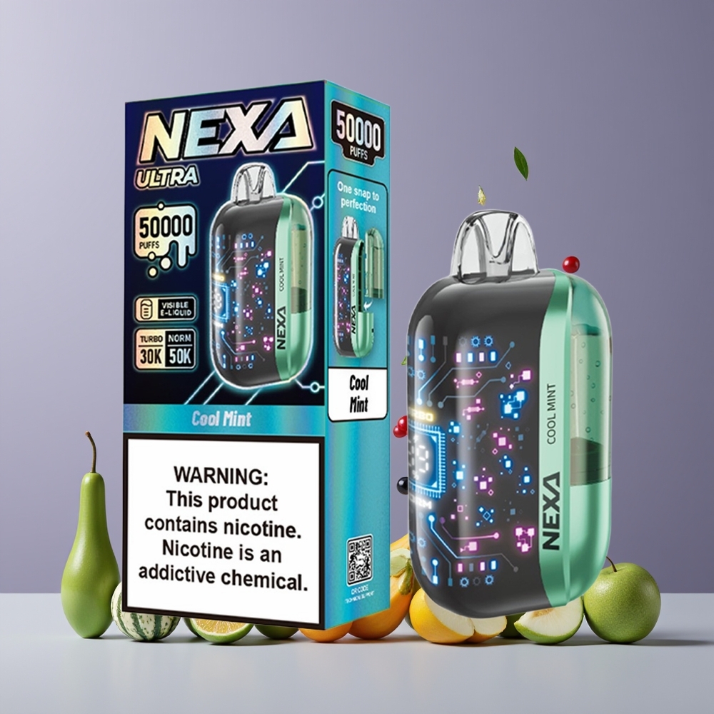 Menthe Fraîche NEXA Ultra 50000 Puffs Belgique Grossiste 20ml 800mah