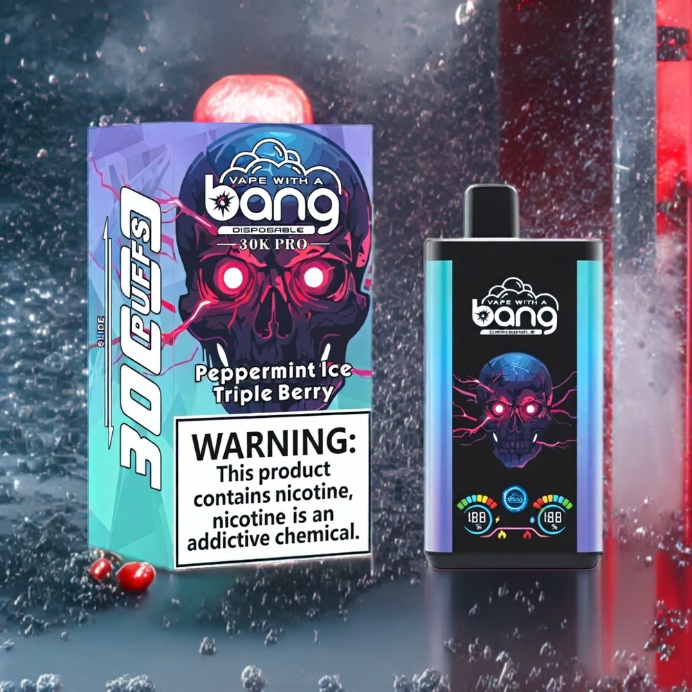 Menthe Glacée  Triple Baies Bang 30K Pro 30000 Puffs Belgique Grossiste 36ml Dual-Saveur