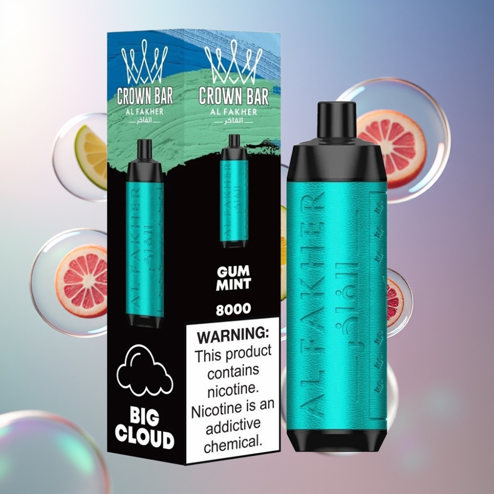 Menthe Gomme Al Fakher Crown Bar 8000 18ml 8000 Puffs Belgique Grossiste