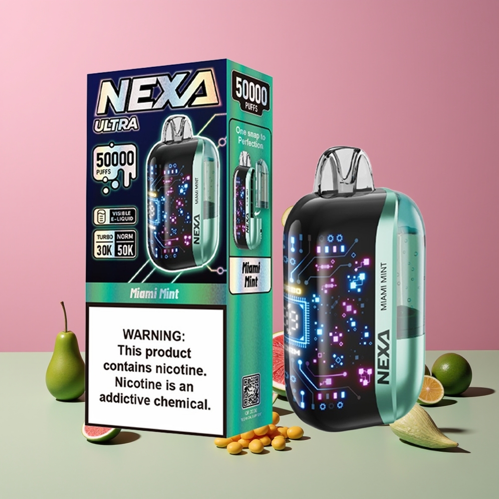 Menthe Miami NEXA Ultra 50000 Puffs Belgique Grossiste 20ml 800mAh