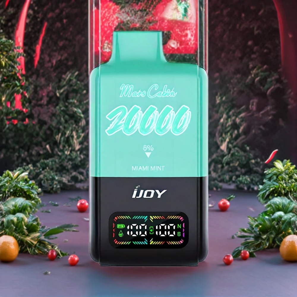 Menthe de Miami IJOY Mars Cabin 20000 Puffs 20ML Belgique Grossiste Dual Mesh Coil TYPE-C