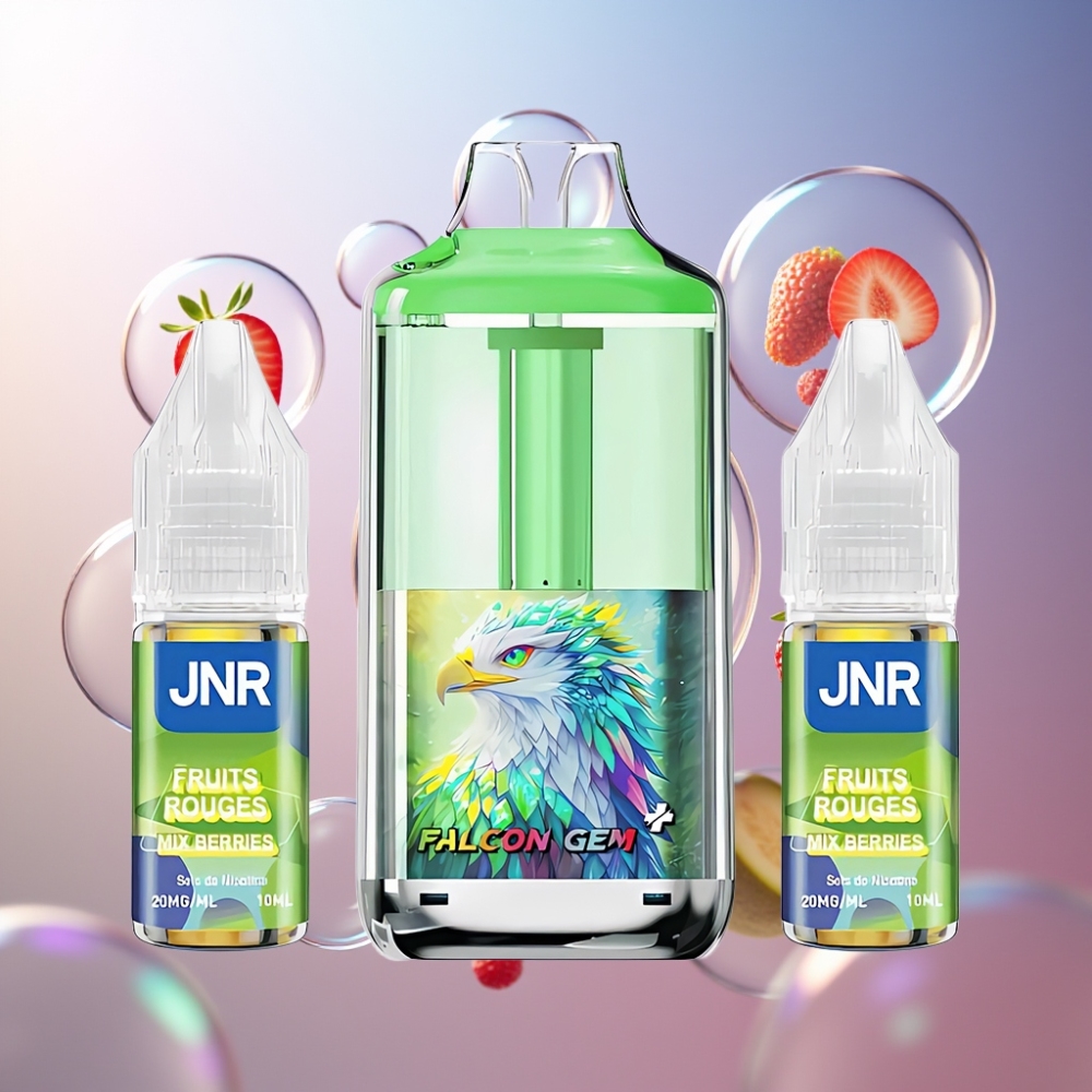 Mix de Baies JNR Falcon GEM⁺ 30000 Puffs Réservoir Visible Belgique Grossiste Dual Mesh