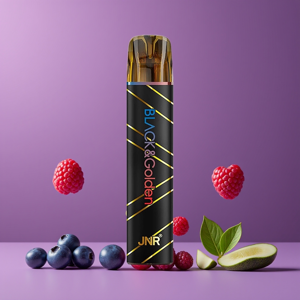 Myrtille Acidulée Framboise JNR BlackGolden 800 Puffs Belgique Grossiste 550mAh 2 Nicotine