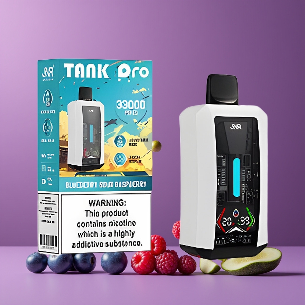 Myrtille Acidulée Framboise JNR Tank Pro 33000 Puffs 28ml Belgique Grossiste Dual Mesh Coil