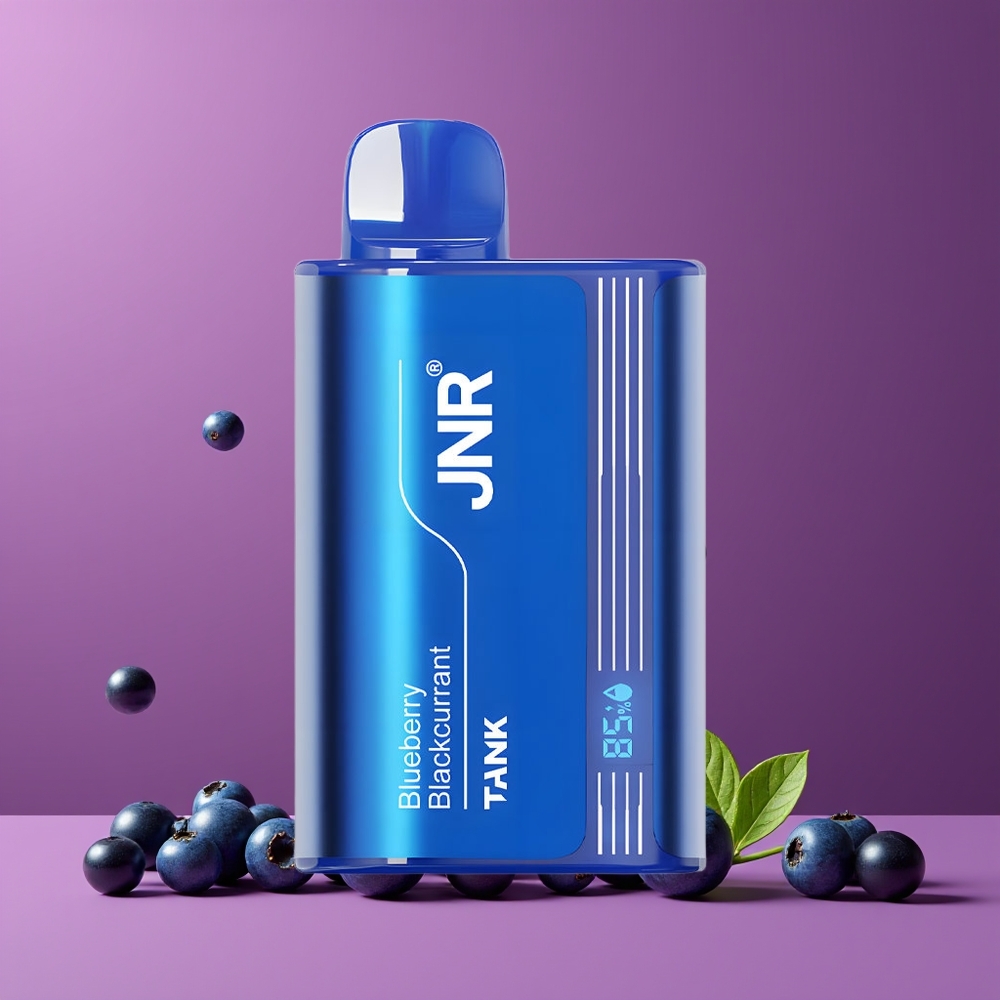 Myrtille Cassis JNR Tank 10000 Puffs Belgique Grossiste Affichage Numérique Recharge Rapide Type-C