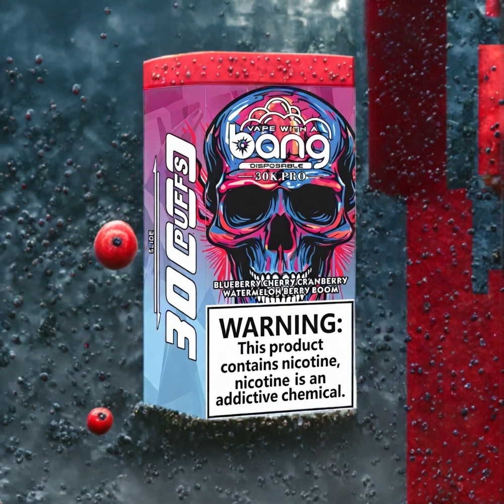Myrtille Cerise  Pastèque Baie Boom Bang Pro 30K 30000 Puffs Belgique Grossiste 36ml Dual-Saveur