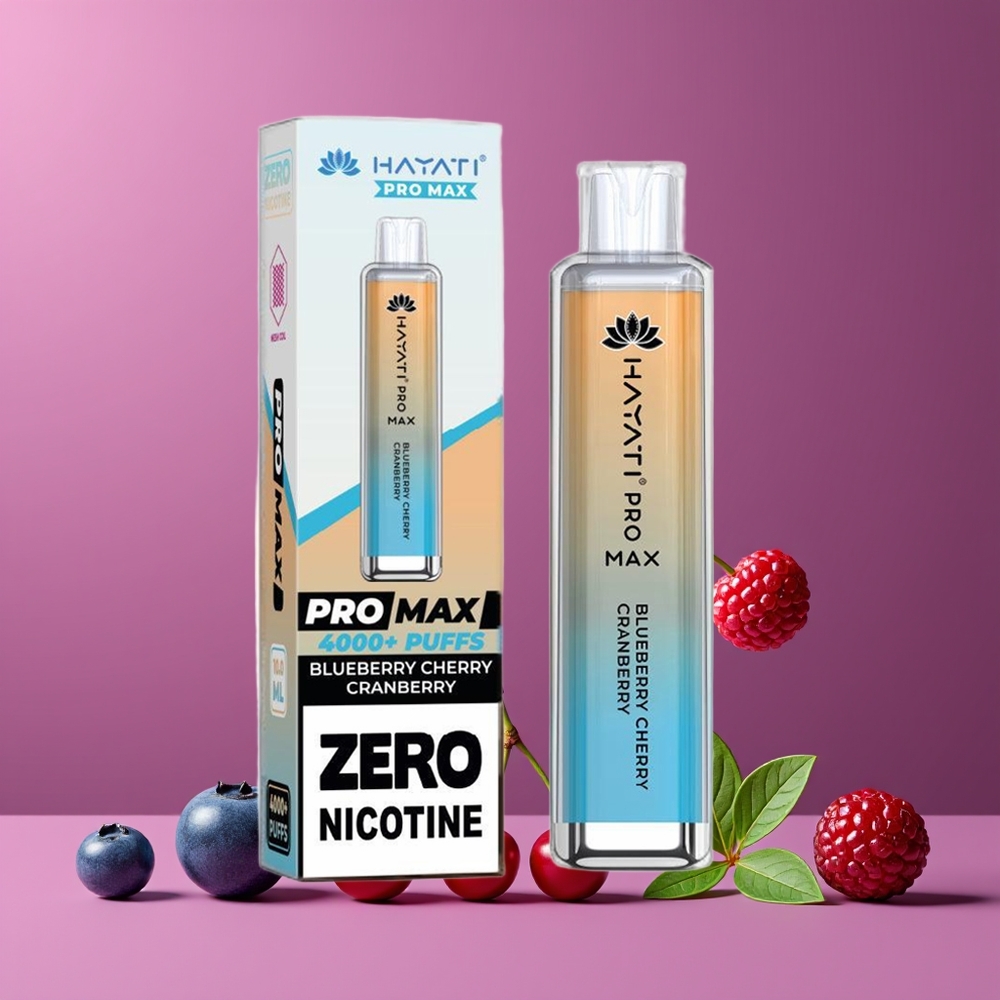 Myrtille Cerise Canneberge Hayati Pro Max 4000 Puffs Belgique Grossiste 2 5 Nicotine 1400mAh