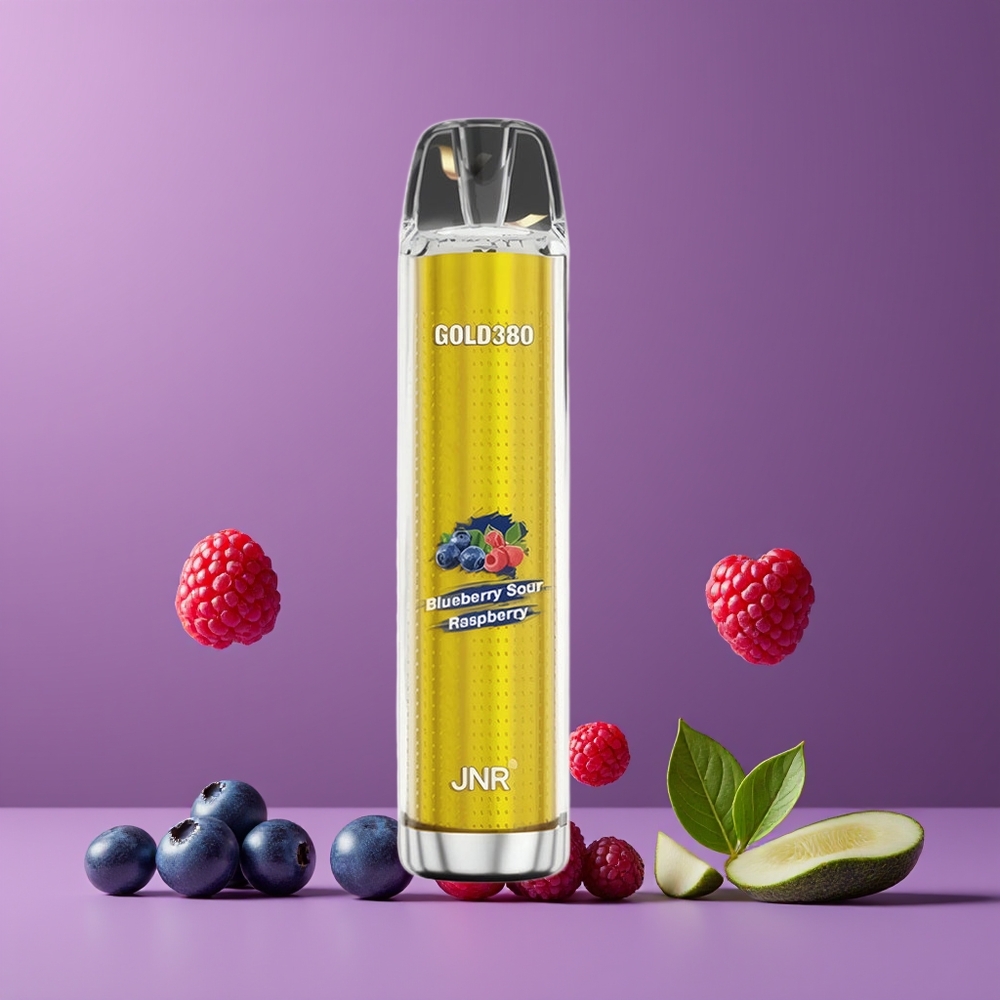 Myrtille Framboise Acidulée JNR Glod380 6000 Puffs Belgique Grossiste 1500mAh 13ml