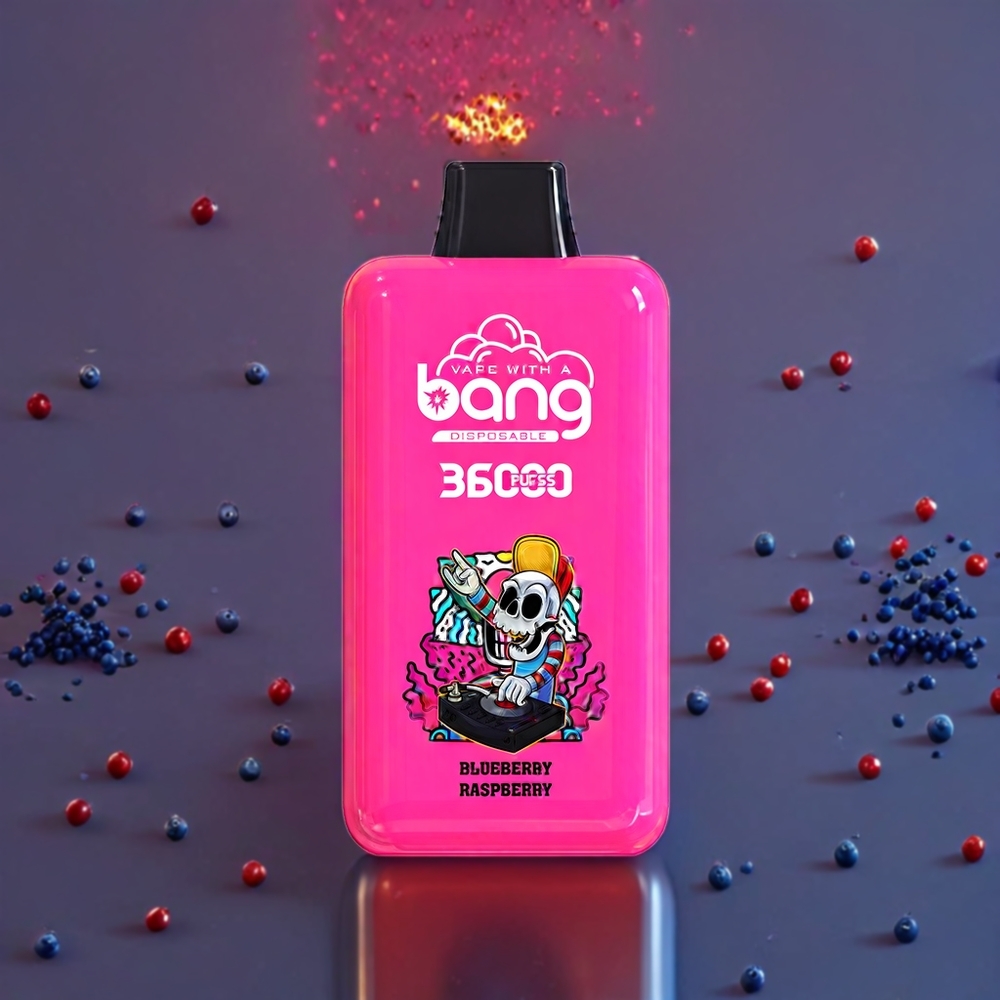 Myrtille Framboise Bang Power 36000 Belgique Grossiste 36ml 5