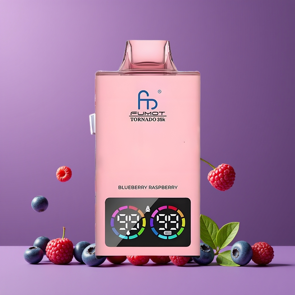 Myrtille Framboise Fumot Tornado 35000 Puffs Belgique Grossiste Dual Mesh Coil USB-C