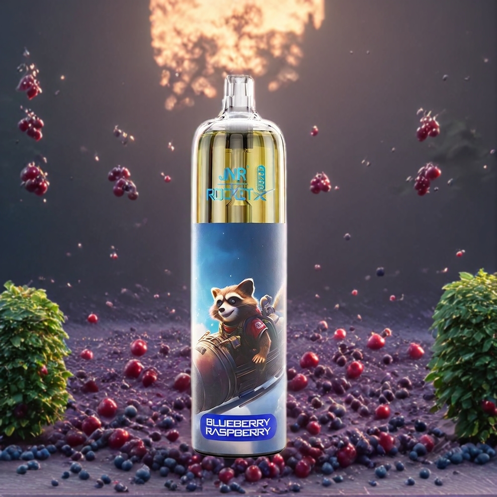 Myrtille Framboise JNR Rocket X 12400 Puffs Belgique Grossiste Type-C Quick Charge 22ml E-liquid