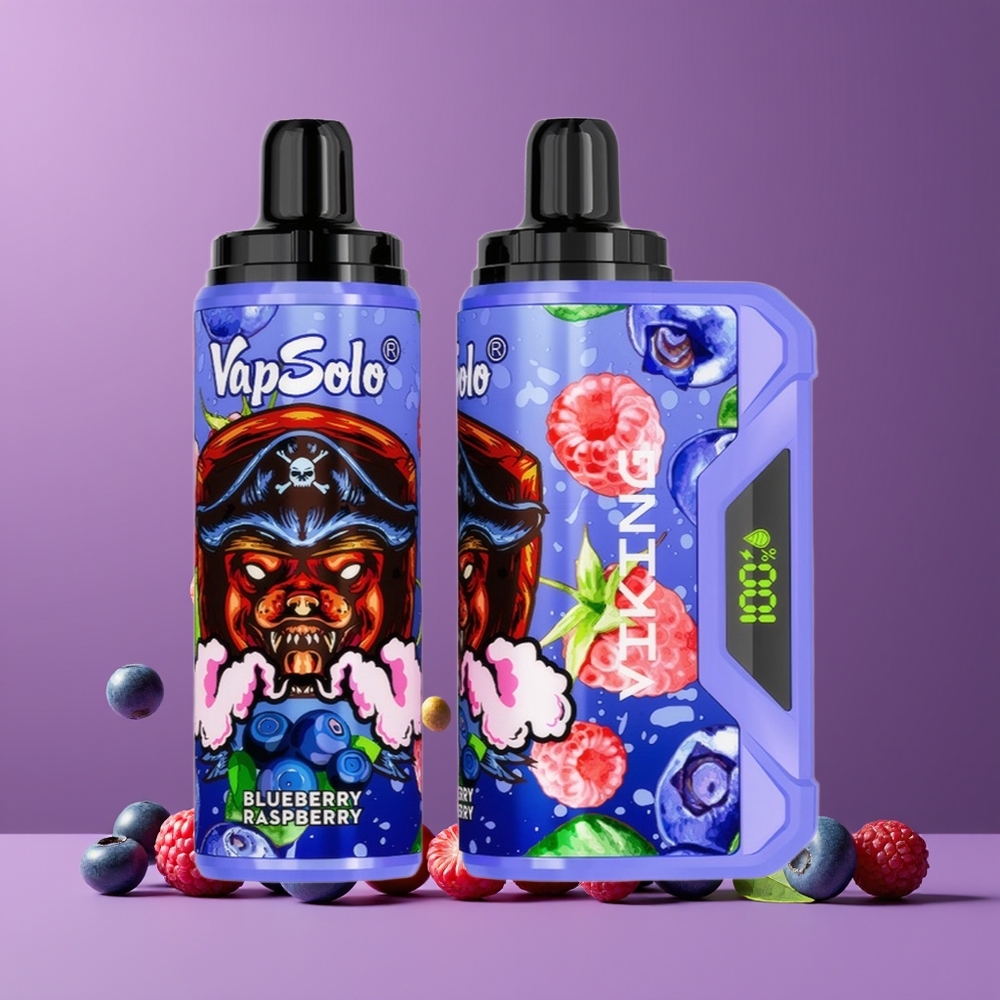 Myrtille Framboise VapSolo VIKING 12000 Puffs Belgique Grossiste 22ml Type-C