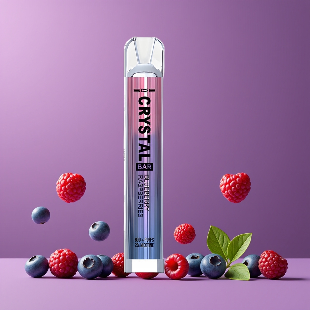 Myrtille Framboises SKE Crystal Bar 600 Puffs Belgique Grossiste 2 500mAh