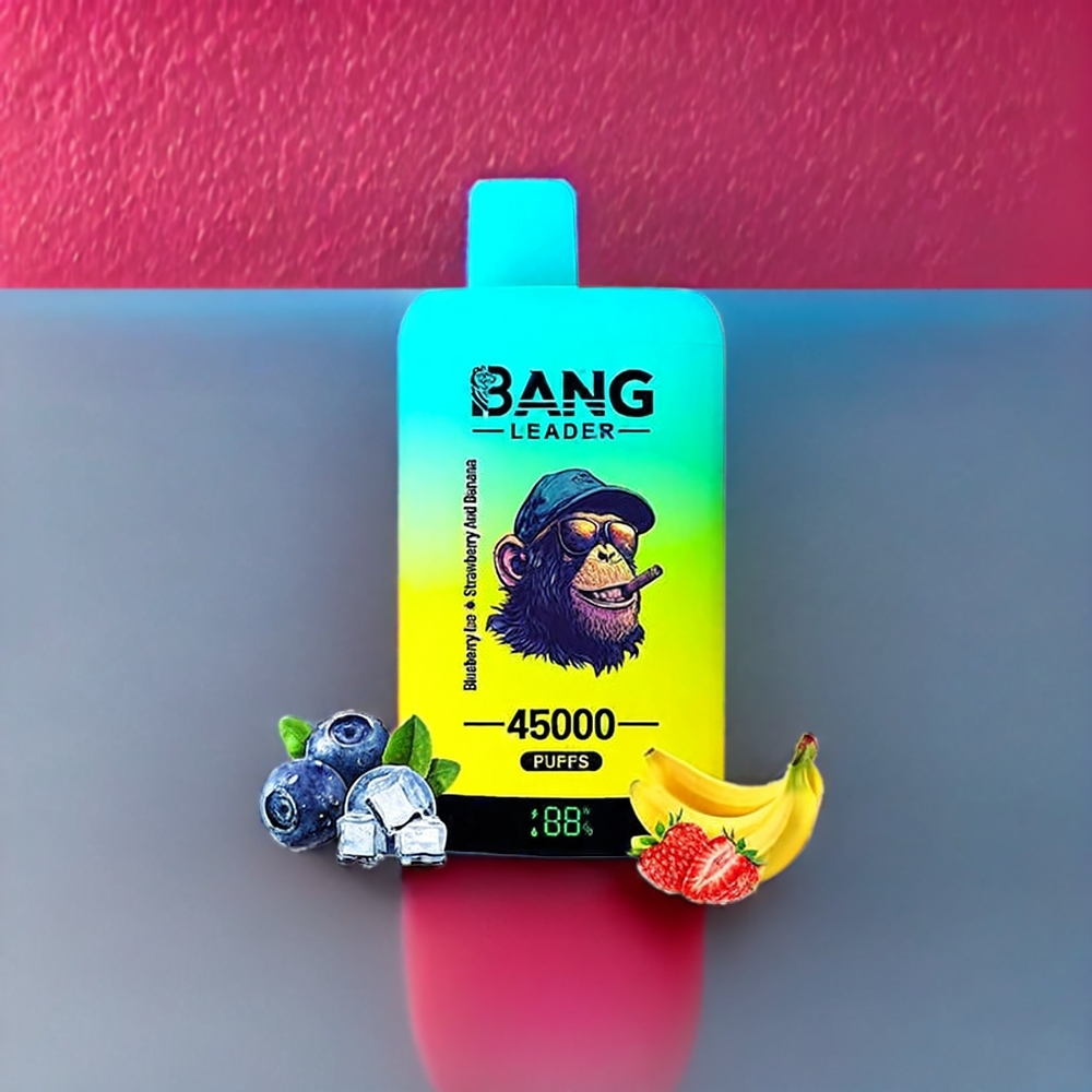 Myrtille Glace-Fraise Banane Bang Leader 45000 Puffs Belgique Grossiste 0 Double Saveur