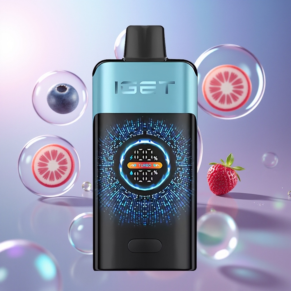 Myrtille Glace IGET ONE 12000 Puffs Belgique Grossiste 2700 mAh Battery  06 ohm Dual Mesh Coil