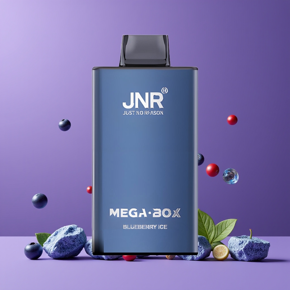Myrtille Glace JNR Mega Box 25000 Puffs Belgique Grossiste 30ml Dual Mesh