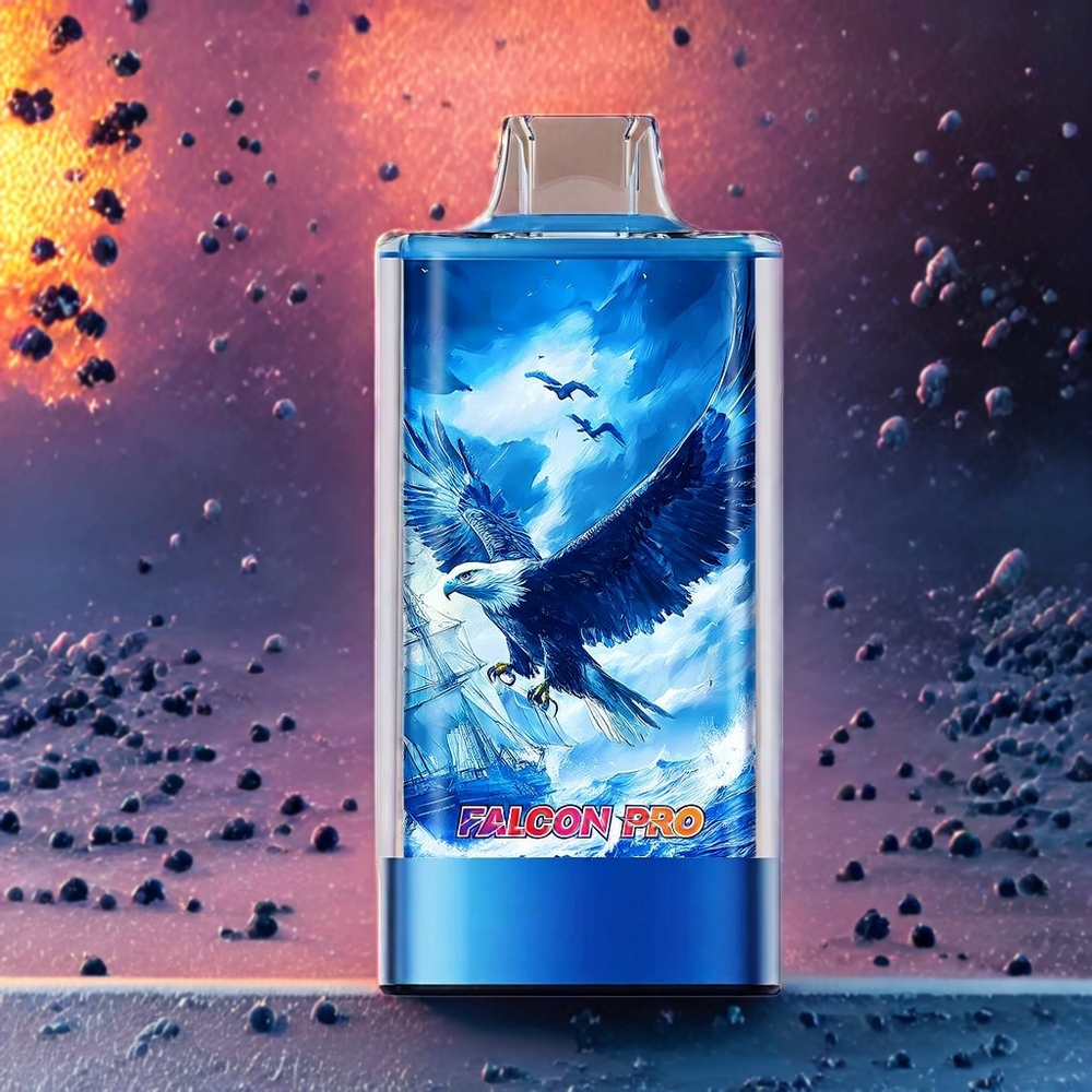 Myrtille Glacé JNR Falcon Pro 28000 Bouffées Belgique Grossiste 30ml Écran Intelligent