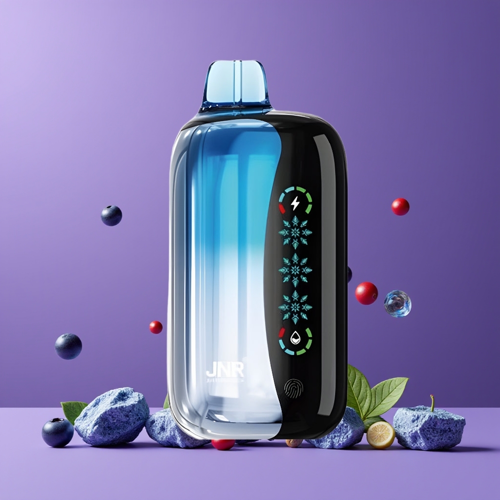 Myrtille Glacé JNR Flex Ice 21000 Puffs Belgique Grossiste Airflow Réglable et 26ml E-liquide