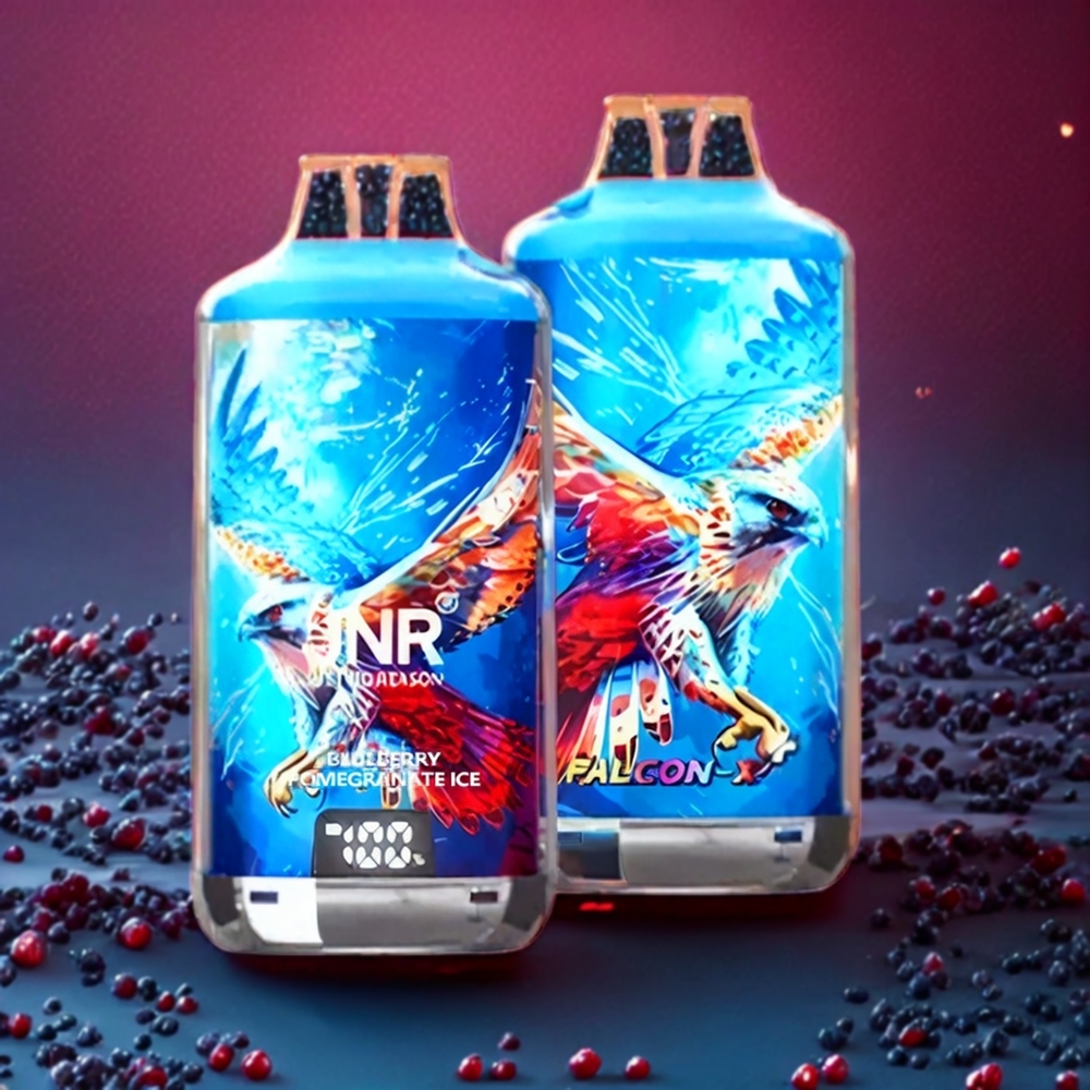 Myrtille Grenade Glacé JNR Falcon X⁺ 28000 Puffs Belgique Grossiste Rechargeable 950mAh