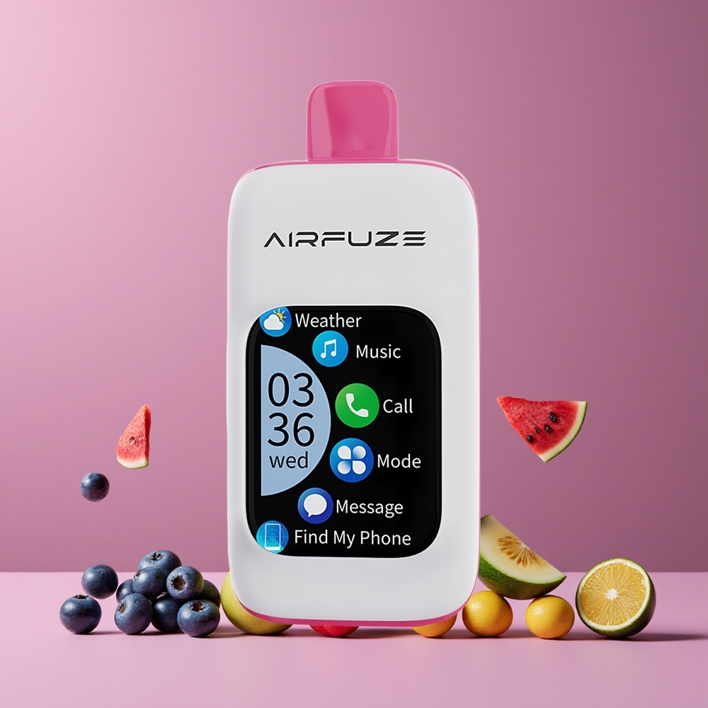 Myrtille Pastèque AirFuze Smart 30000 Puffs 5 Type-C Belgique Grossiste