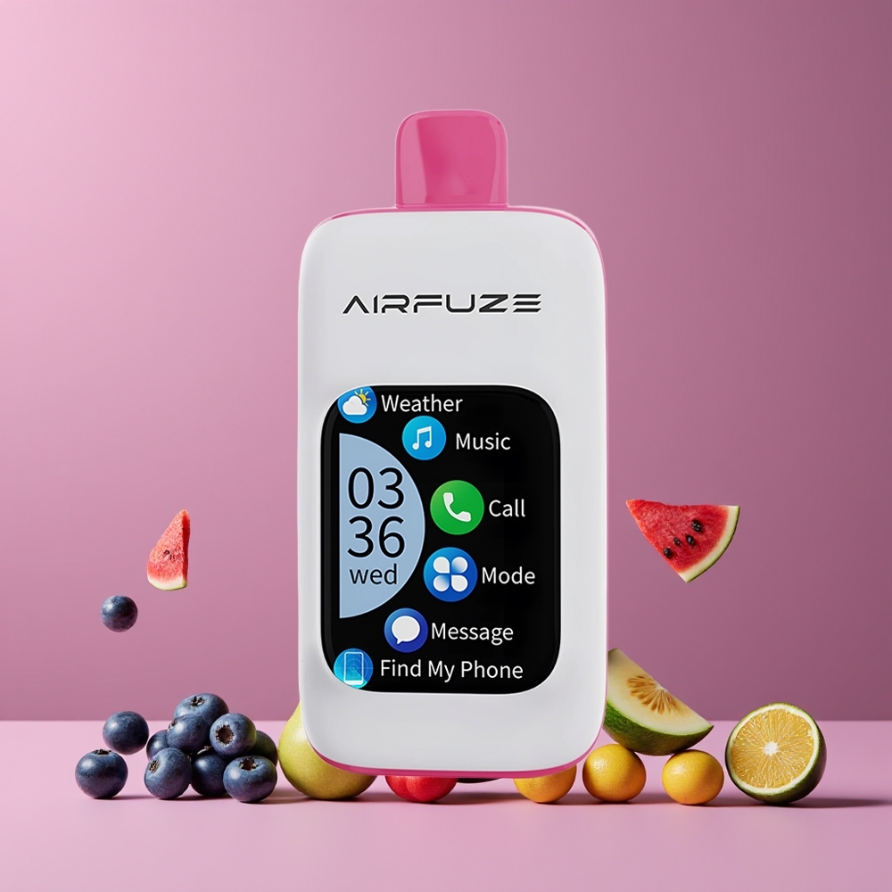 Myrtille Pastèque AirFuze Smart Pro 40000 Puffs 20ML Belgique Grossiste 900mAh Rechargeable