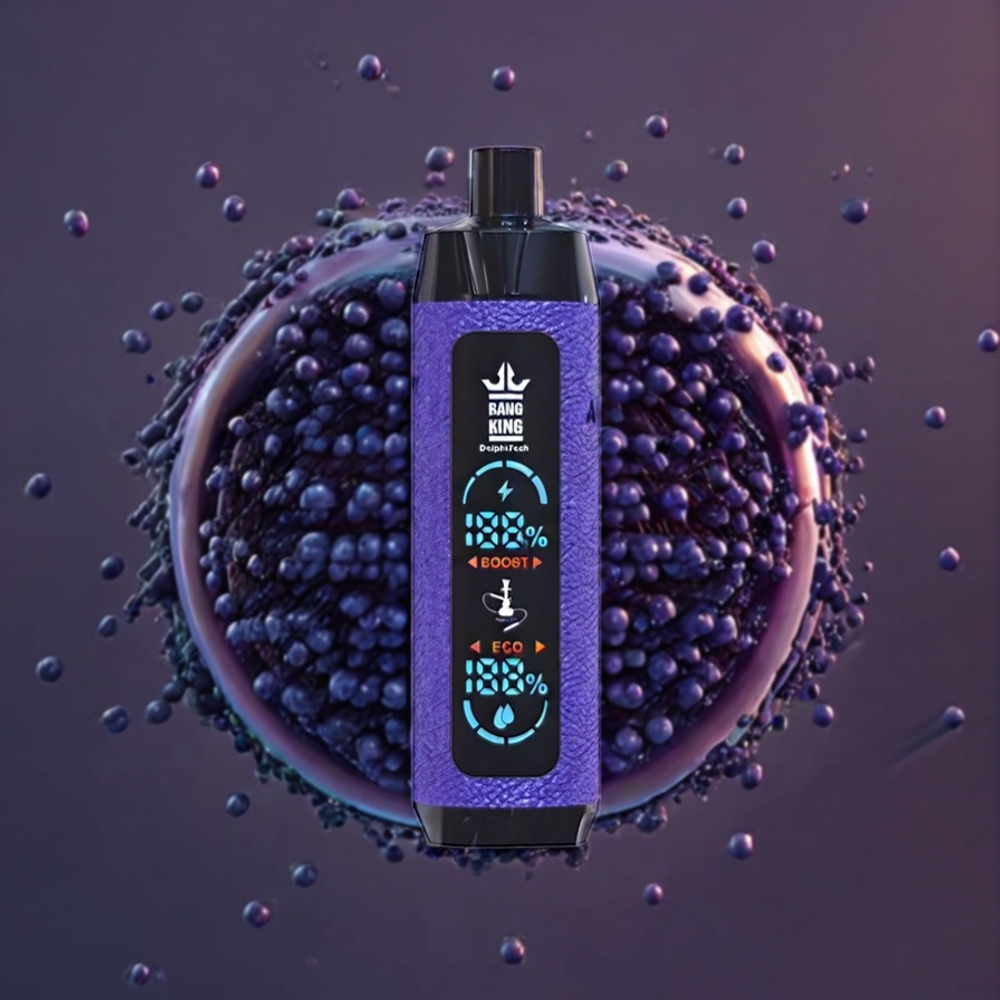 Myrtille Raisin Bang King Shisha 25000 Puffs 30ml Belgique Grossiste Type-C