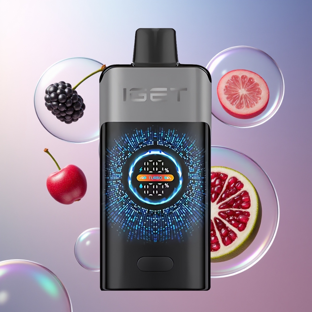 Mûre Cerise Grenade IGET ONE 12000 Puffs Belgique Grossiste Écran Courbé Grand 2700 mAh