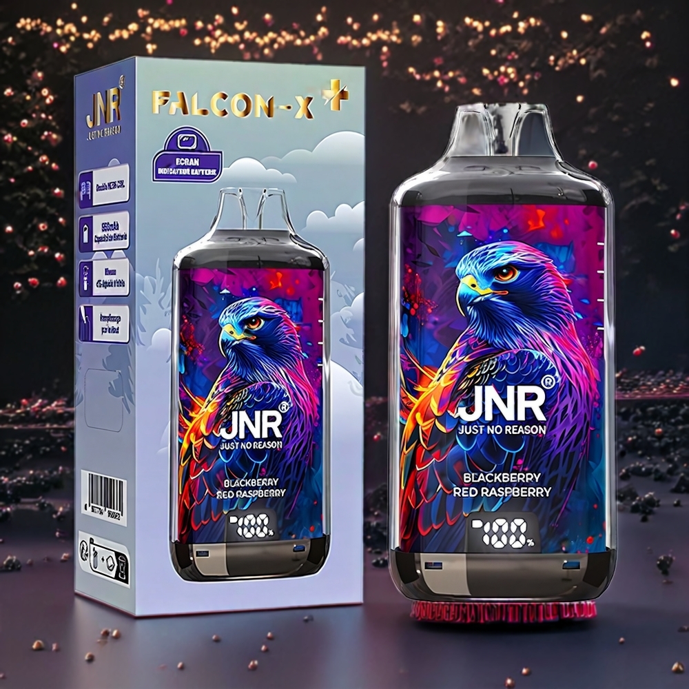 Mûre Framboise JNR Falcon X⁺ 28000 Puffs Belgique Grossiste Rechargeable 950mAh