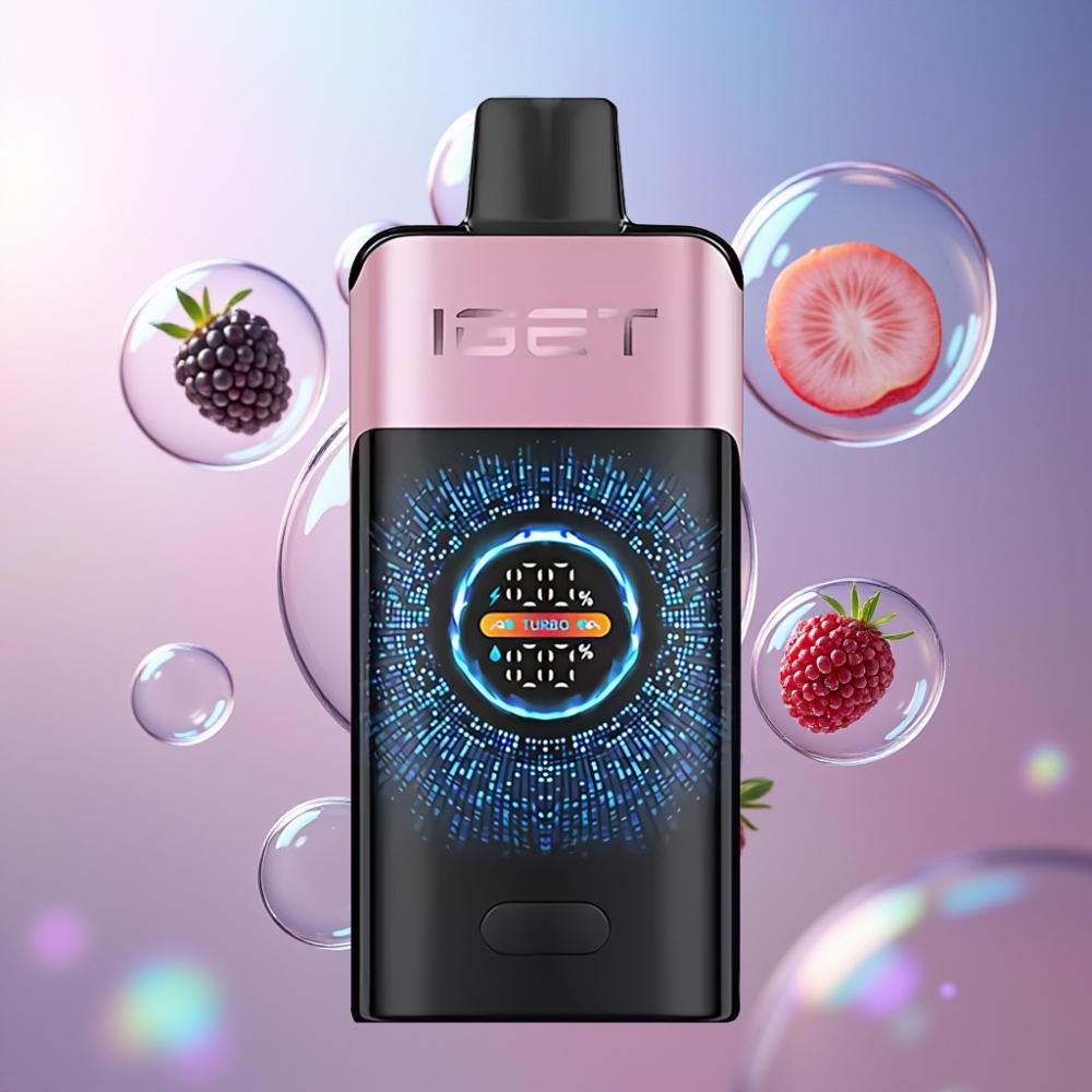 Mûre Glacée IGET ONE 12000 Puffs Belgique Grossiste Écran Courbe Grande et 2700 mAh