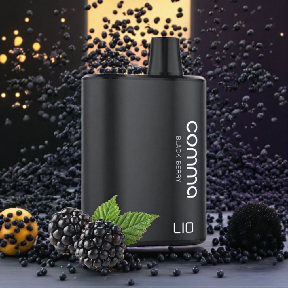 Mûre Noire LIO COMMA 5000 Puffs 15ml Belgique Grossiste Aluminium  Mesh 10 Ohm