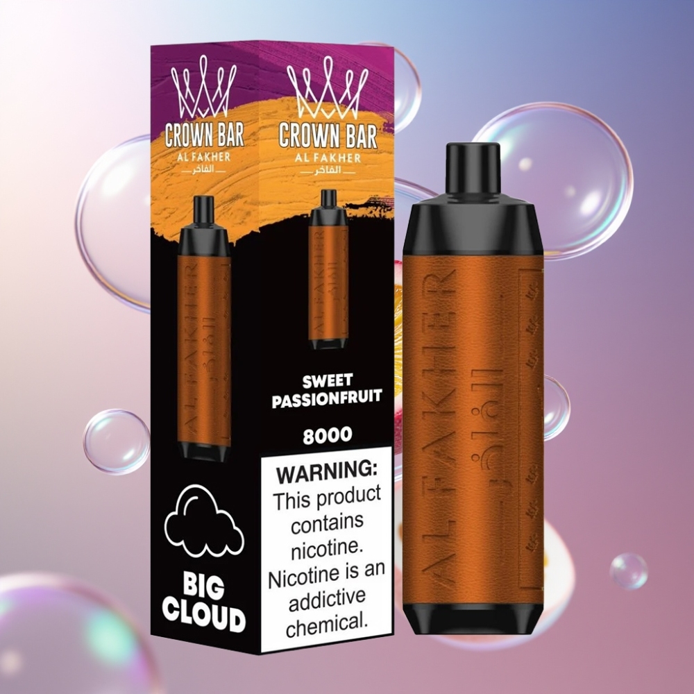 Passionfruit Doux Al Fakher Crown Bar 8000 18ml Belgique Grossiste 8000 Puffs
