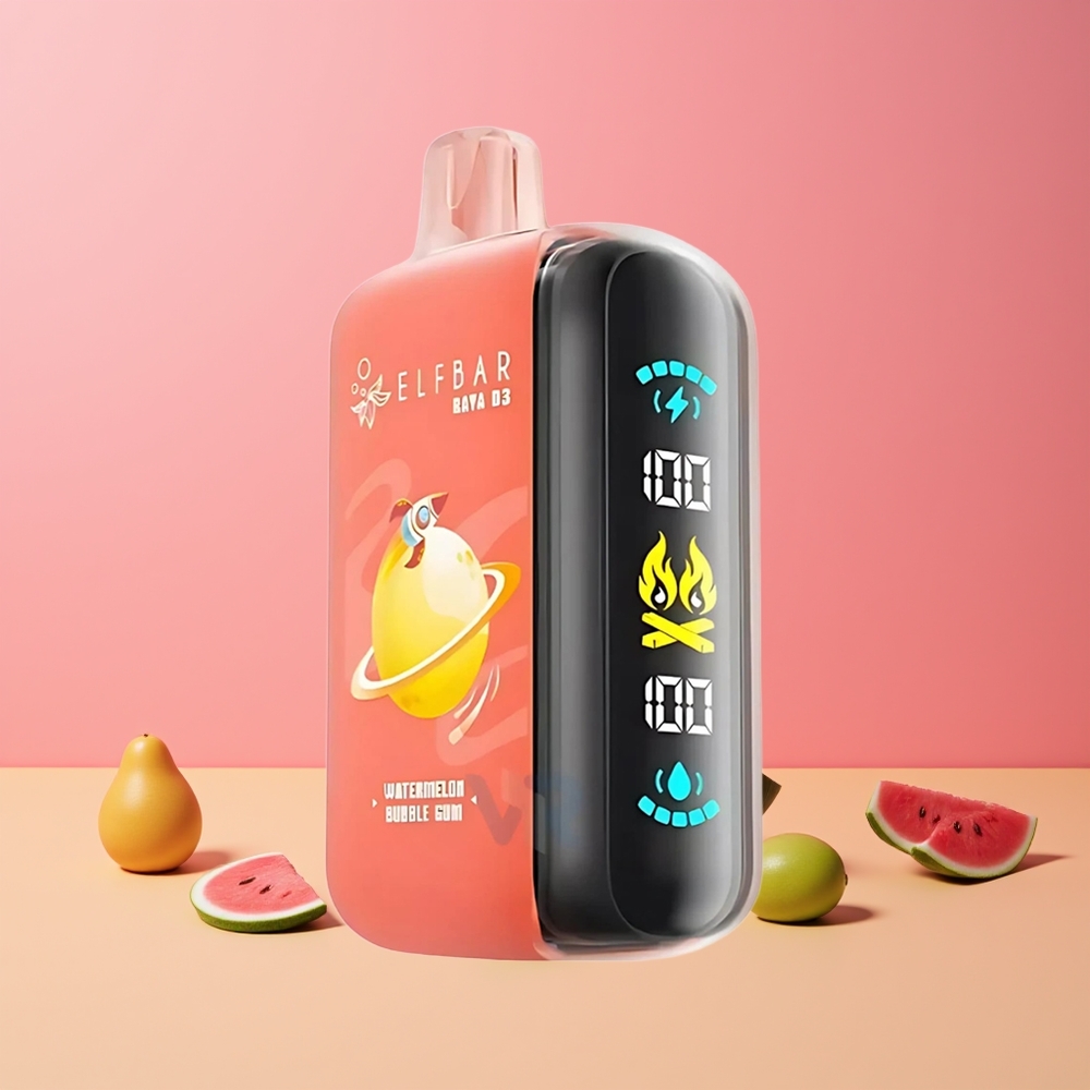 Pastèque Bubble Gum ELF BAR RAYA D3 25000 Puffs Belgique Grossiste 23ml Type-C