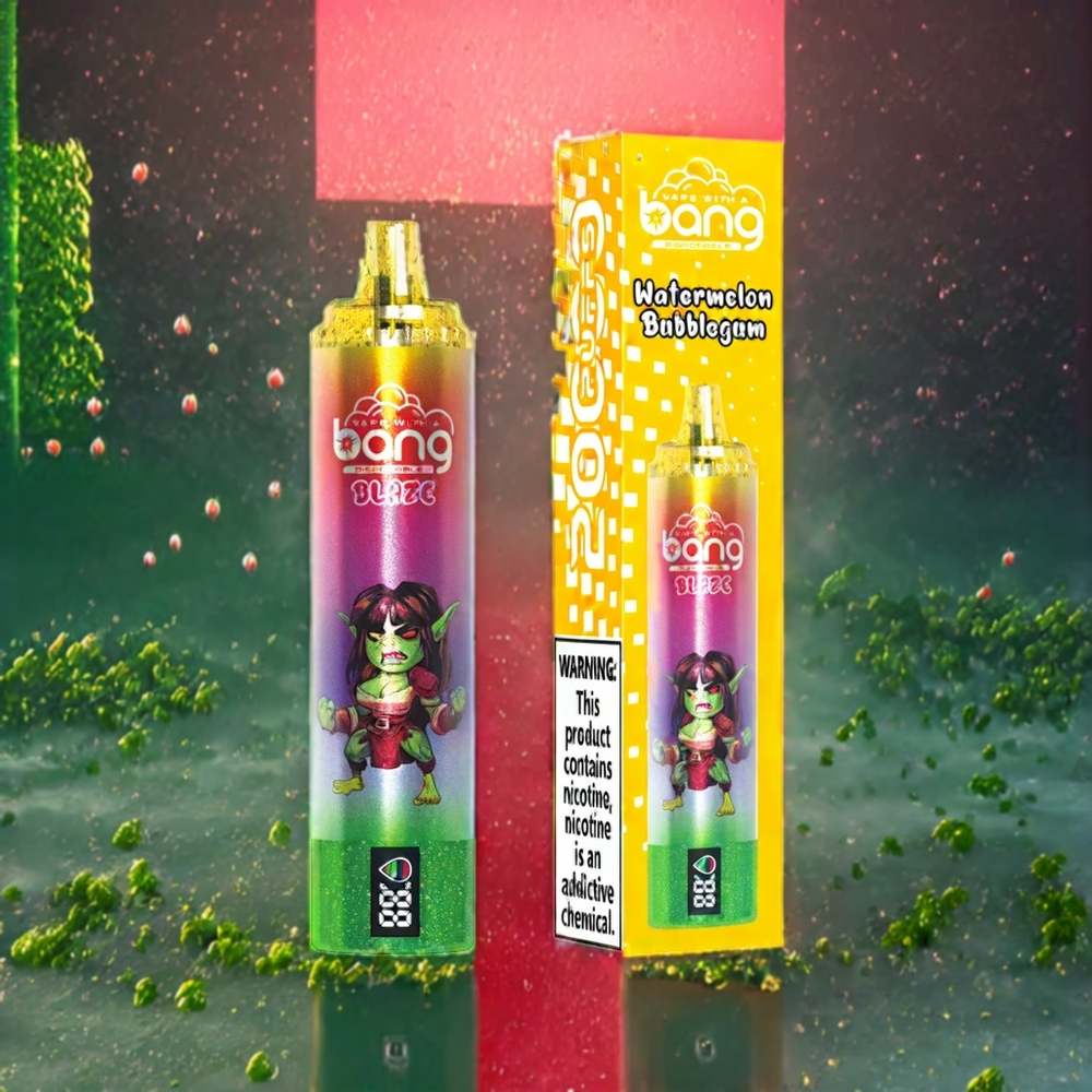 Pastèque Bubblegum Bang Blaze Tornado 20000 Puffs Belgique Grossiste Type-C 0-5 Nic
