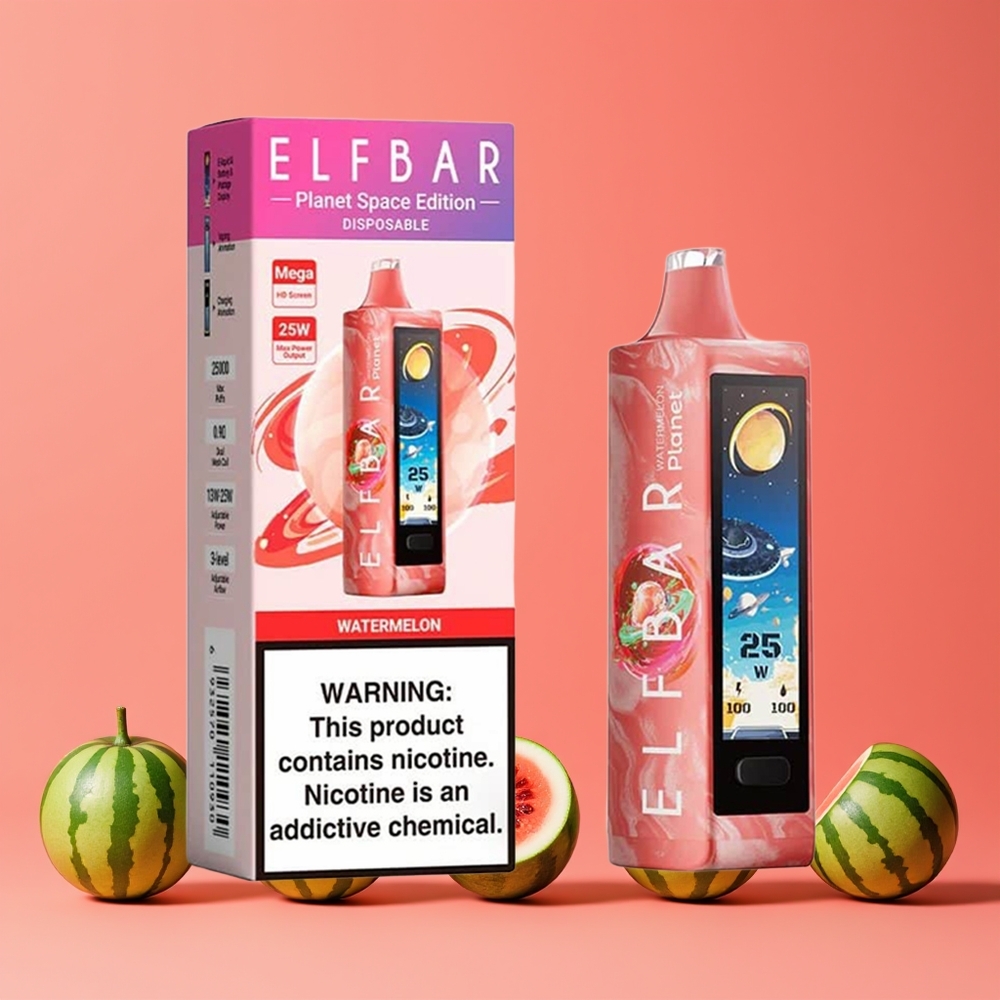 Pastèque ELF BAR Planet 25000 Puffs Belgique Grossiste 18ml Mesh